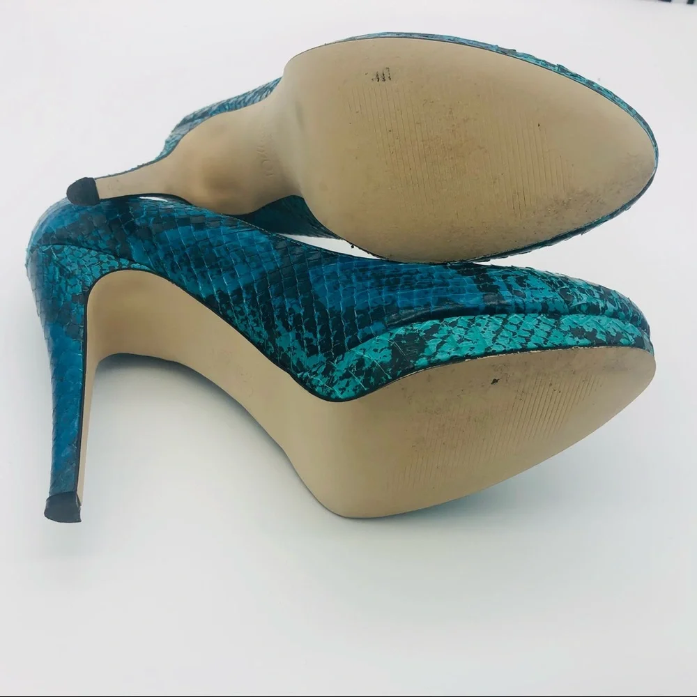 WITTNER Atwell SNAKESKIN leather Stiletto Heel Shoes | Size : 41  ~ NEW - Picture 12 of 15